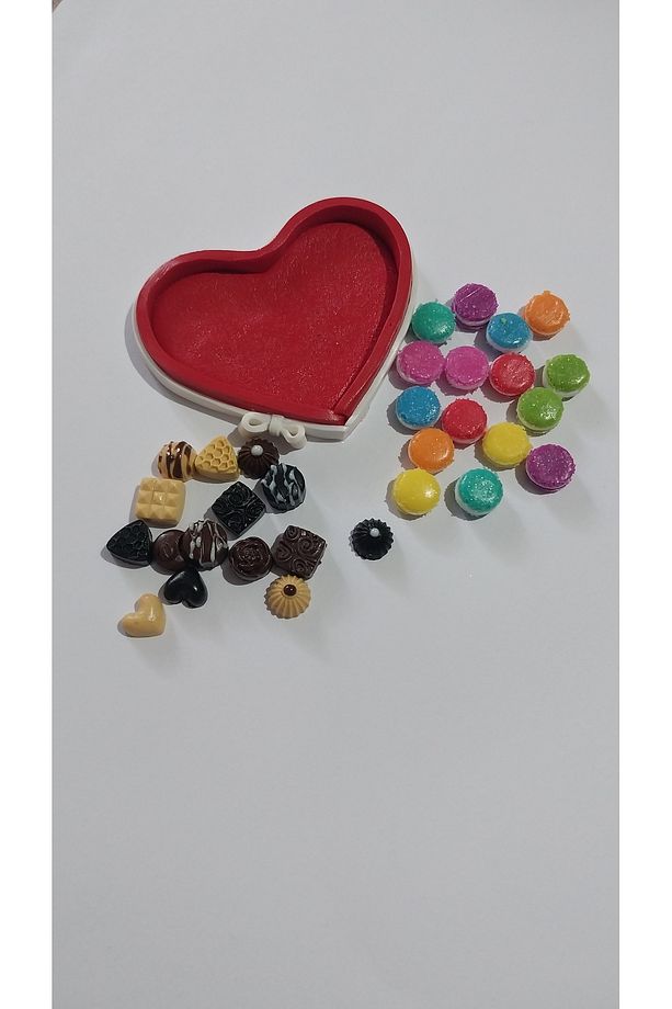 El yapımı minyatür çikolata&makaron set - 3