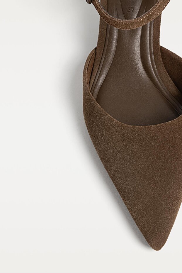 Süet kitten topuklu stiletto - 6