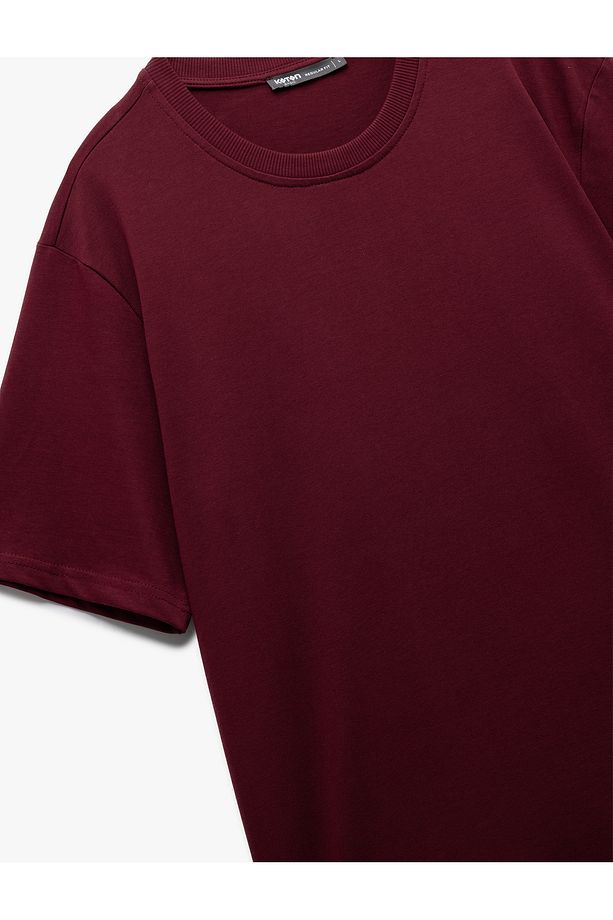 Bisiklet Yaka Regular Fit Pamuklu Kısa Kollu Tişört - 6