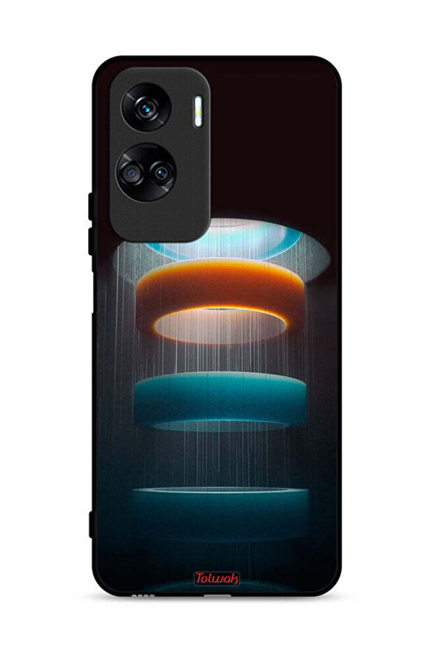 غطاء حماية لهاتف Honor 90 Lite 5G بنمط حلقات فنية