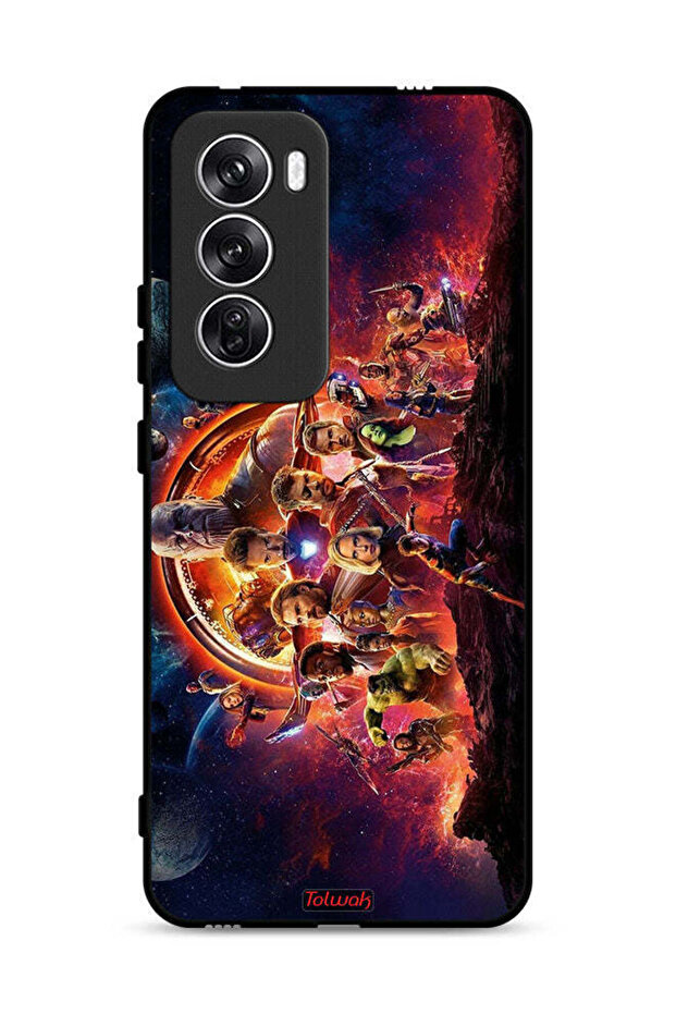 غطاء حماية لهاتف Oppo Reno12 5G بتصميم Avengers