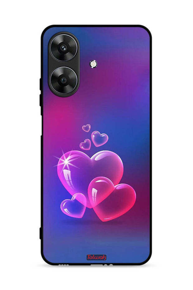 غطاء حماية لهاتف Realme Note 60 4G بتصميم قلوب مائية