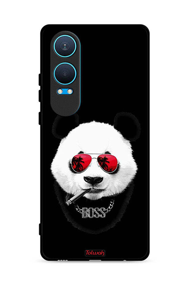 غطاء حماية لهاتف OnePlus Nord CE4 Lite 5G بتصميم Boss Panda