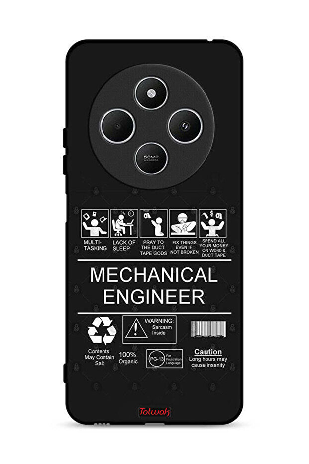 Xiaomi Redmi 14R 5G Protective Case Cover Mechanical Engineer Sticker