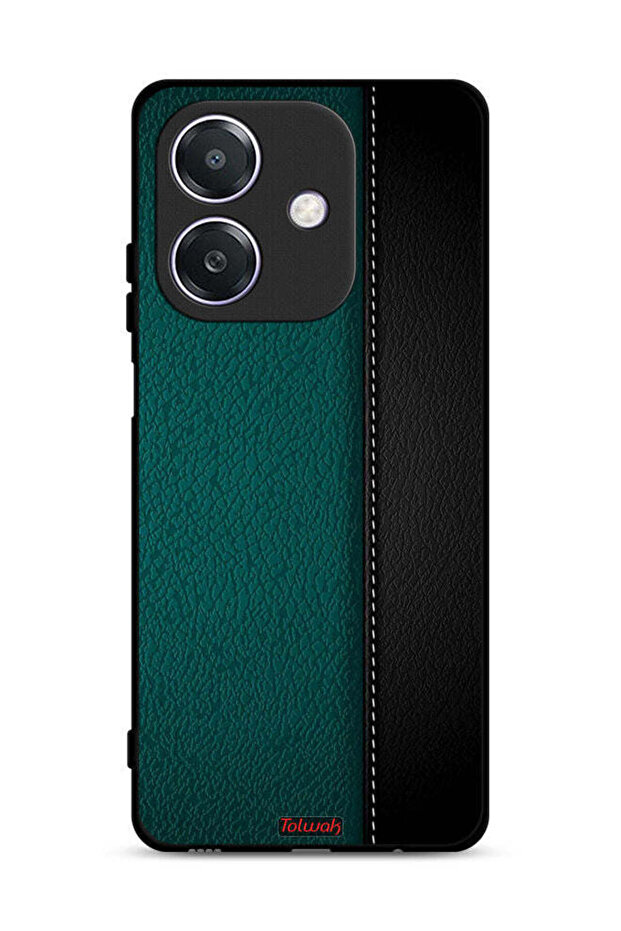 غطاء حماية جلدي بنمط هندسي لهاتف Oppo A3 5G