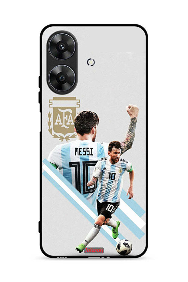 غطاء حماية لهاتف Realme Note 60 4G برسومات ليو ميسي
