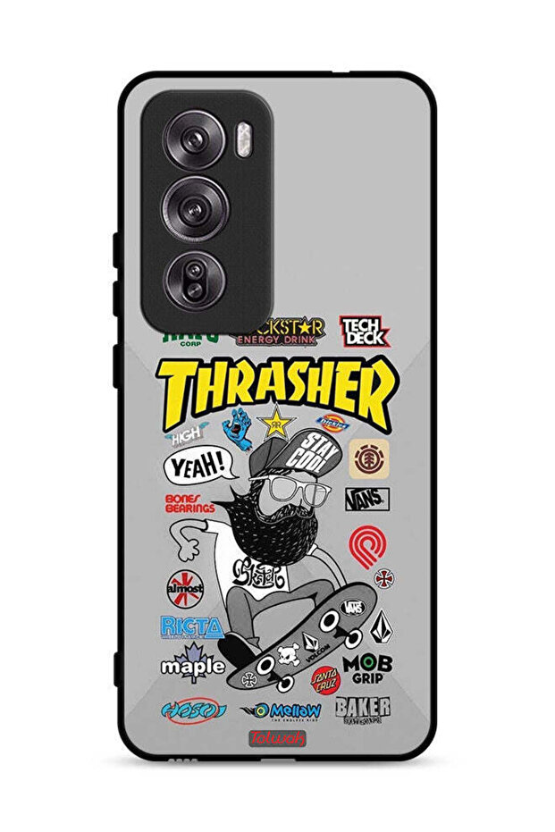 غطاء حماية لهاتف Oppo Reno12 Pro 5G ملصق Thrasher