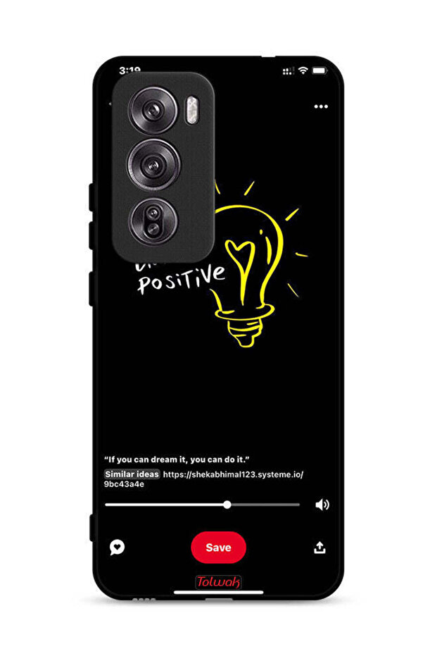 غطاء حماية لهاتف Oppo Reno12 Pro 5G - Think Positive