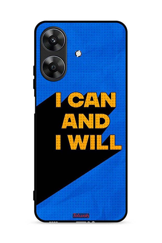 غطاء حماية لهاتف Realme Note 60 4G، أنا أستطيع وسأفعل