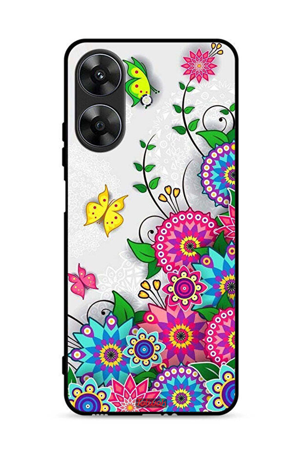 غطاء حماية لهاتف Realme Note 60 4G بنقشة زهور ماندالا