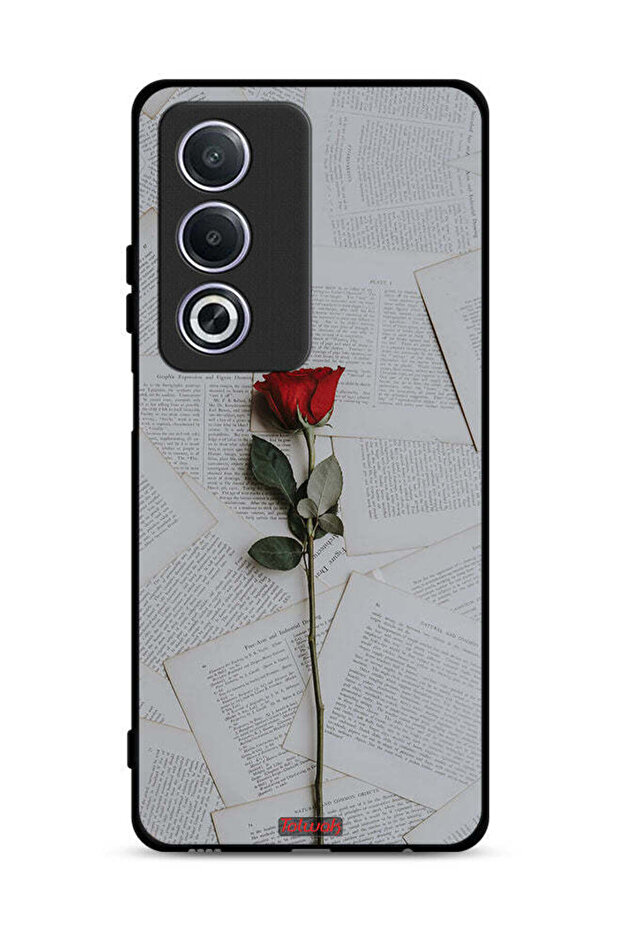 غطاء حماية لهاتف Oppo A3 Pro 5G وردي على ورق