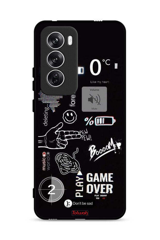غطاء حماية Oppo Reno12 5G Game Over Pew Pew