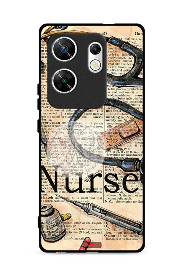 غطاء حماية لهاتف Infinix Zero 30 4G بتصميم أدوات عتيقة للممرضات