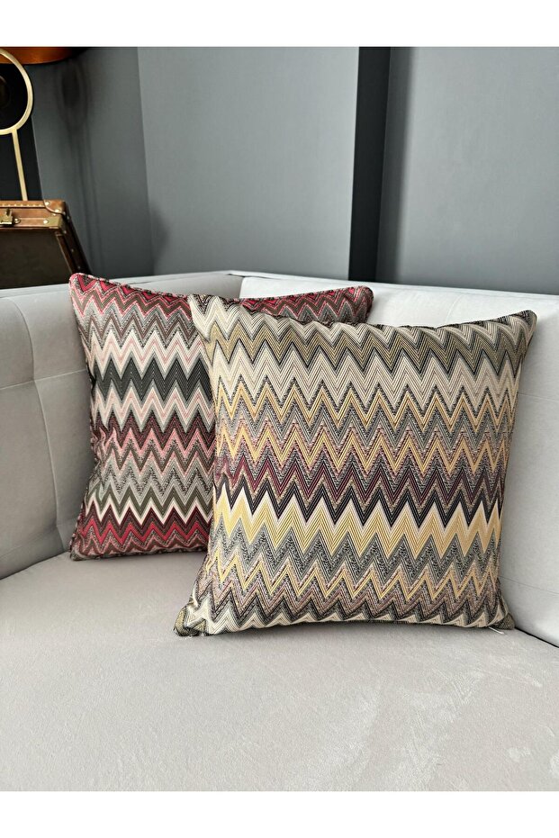 غطاء وسادة منسوج بنمط متعرج من ماريا - 3