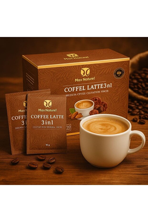 Glutatyon'lu 3 in 1 Latte Kahve 400 gr 20 Şase - 1