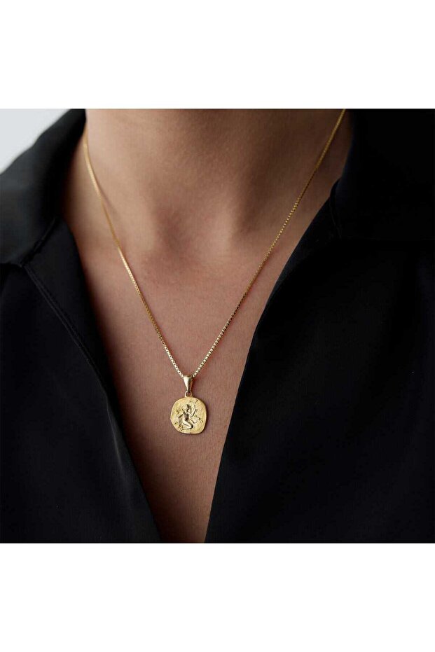 Başak Burcu Plaka Kolye - 1