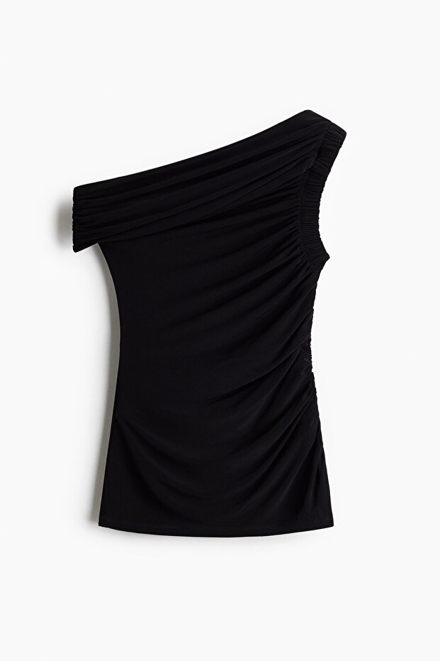 Tek Omuzlu ve Drapeli Üst - 1