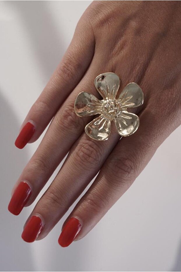 خاتم زهرة كبير الحجم قابل للتعديل - 1