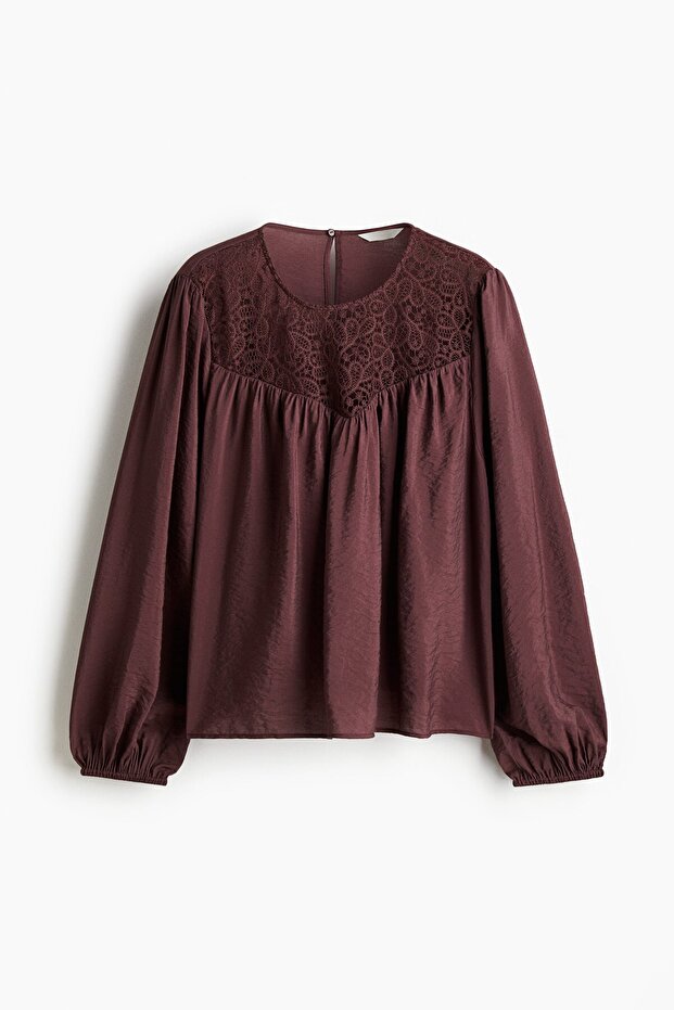 Dantel Robalı Bluz - 1