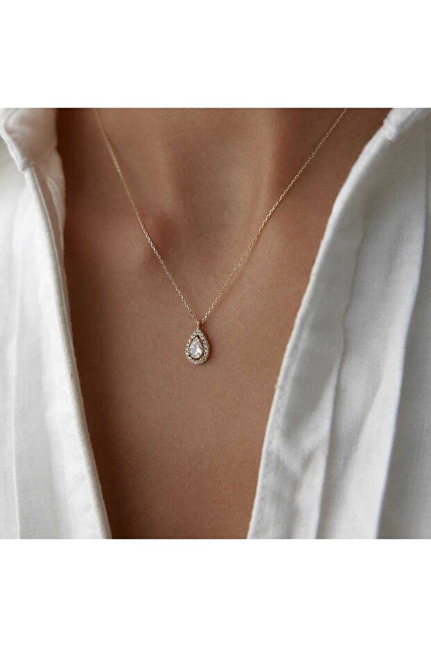 Moonlit Drop Damla Baget Kolye - 2