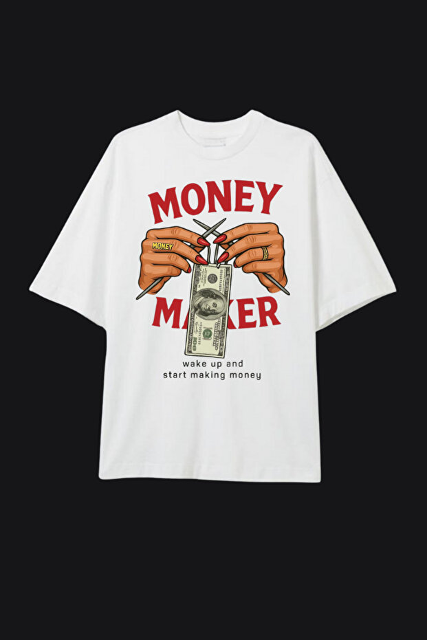 Money Maker Printed Oversize T-Shirt