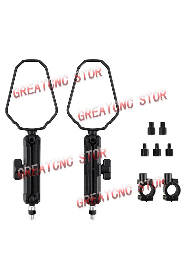 black High Quality Universal Motorcycle Rear View Mirrors Foldable Rear View Handlebar Side Mirror A