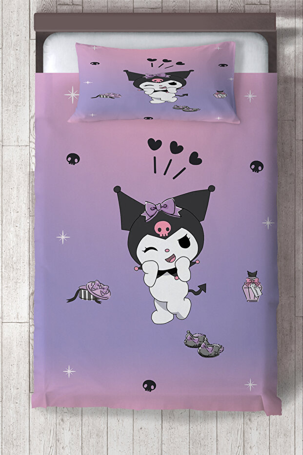 Kuromi Patterned Children's Room Bedspread Tlay-325