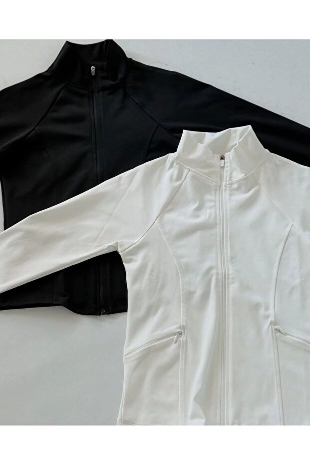 Rover Basic Slim Fit Fermuarlı Bluz - 8