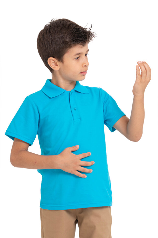 Unisex Combed Cotton Polo Neck School T-Shirt