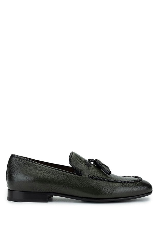 Men's Genuine Leather Green Classic Shoes