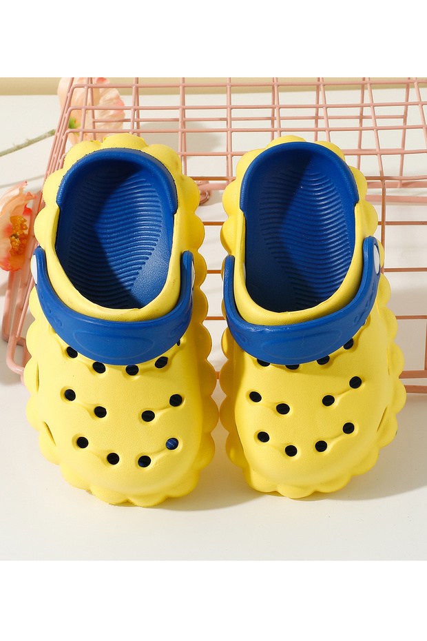 قباقيب بحزام خلفي سادة - أصفر - 1