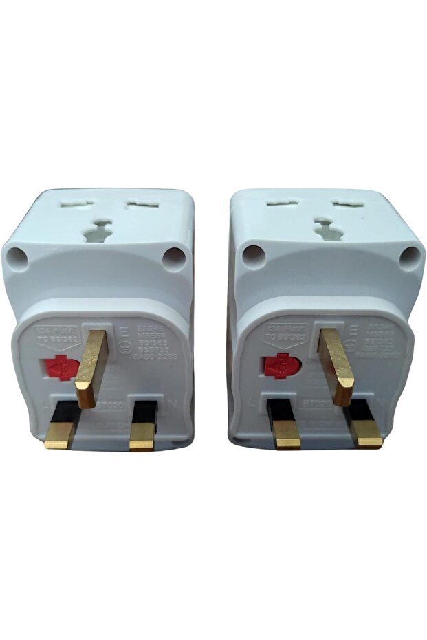 [2 PCS] 3 Way Multi Plug Adapter Socket, Universal Travel Adaptor-Plug Extension - 7