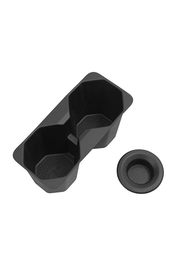 black 2pcs LUCKEASY for Mitsubishi Triton 2024 2025 Cup Holder Central Console Water Cup Holder TPE