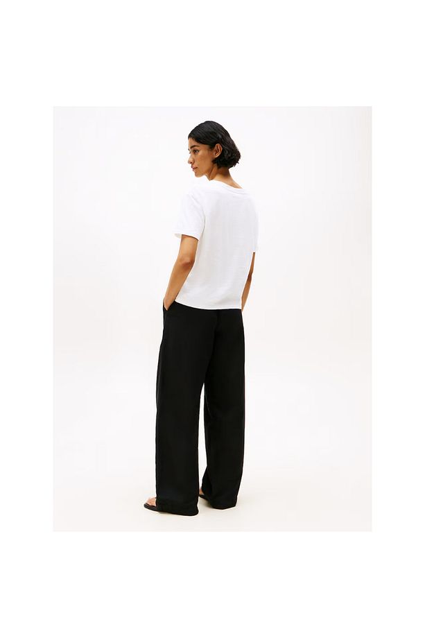 Th Ww0ww43901 Slub Mdrn V-nk Ss Kadın Tshırt - 5