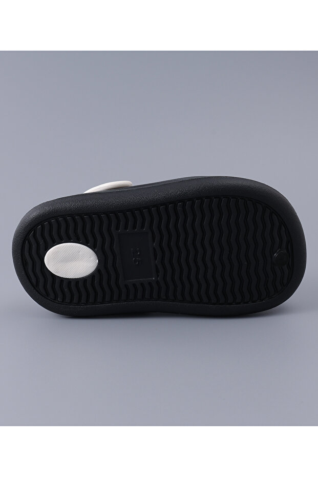 قبقاب بحزام خلفي - أسود/أبيض - 8