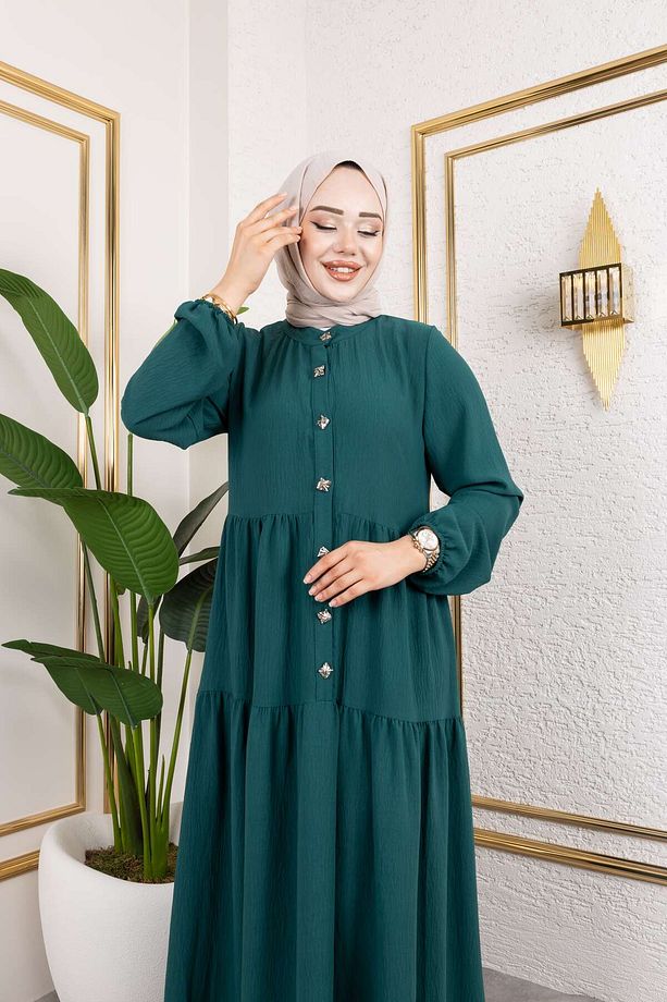 AFR MODEL AYROBİN TESETTÜR KADIN ELBİSE - 2