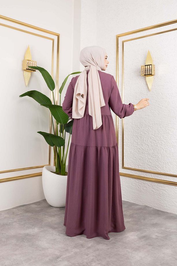 AFR MODEL AYROBİN TESETTÜR KADIN ELBİSE - 3