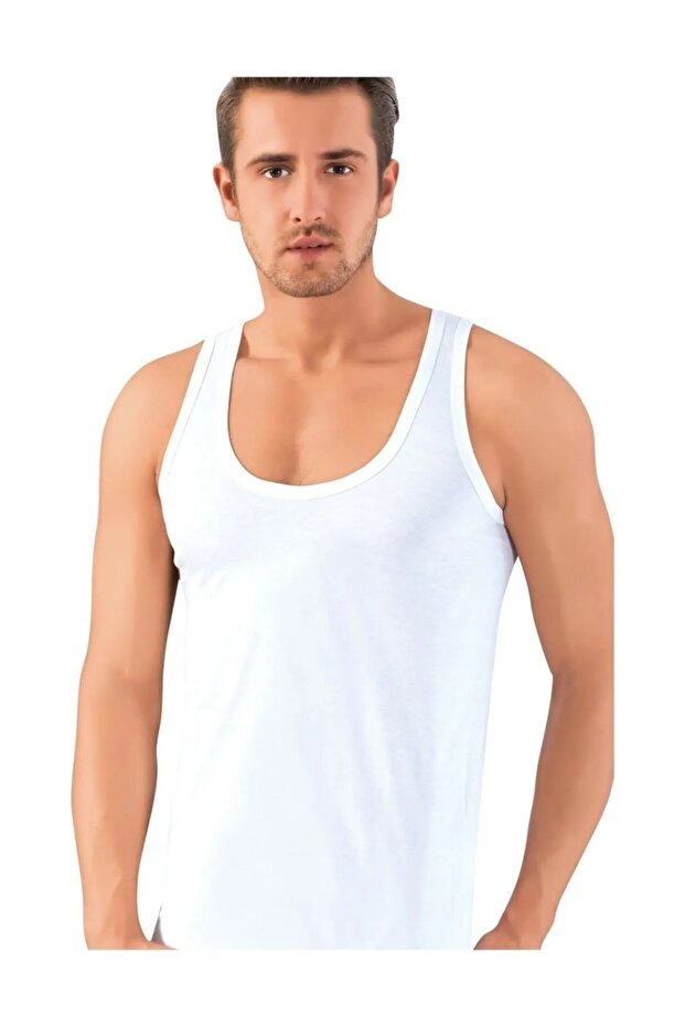 6 Pieces Men's Combed Cotton Classic Undershirt 1St Quality Is Made of 100% Cotton Yarns.