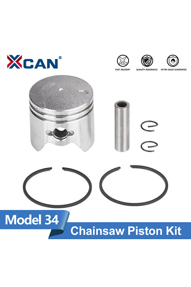 XCAN 34mm Chainsaw Piston Kit For Stihl BG45 BG46 FS38 FS45 FS55 HS45 HS81 Trimmer Blower Chainsa...