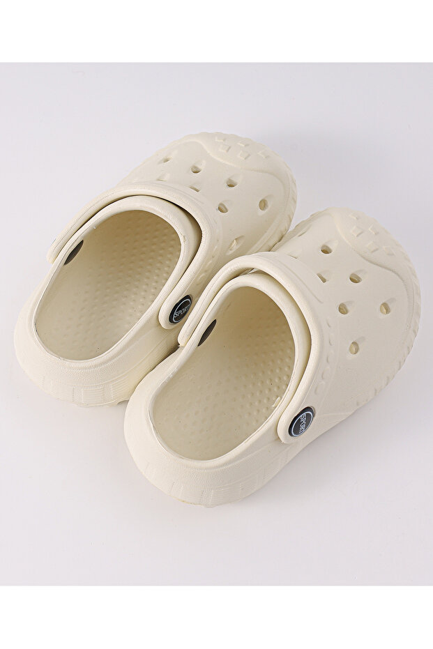 Solid Clogs with Backstraps - Beige - 6