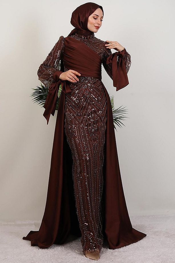 Eflin İşleme Abiye Acı Kahve - 4