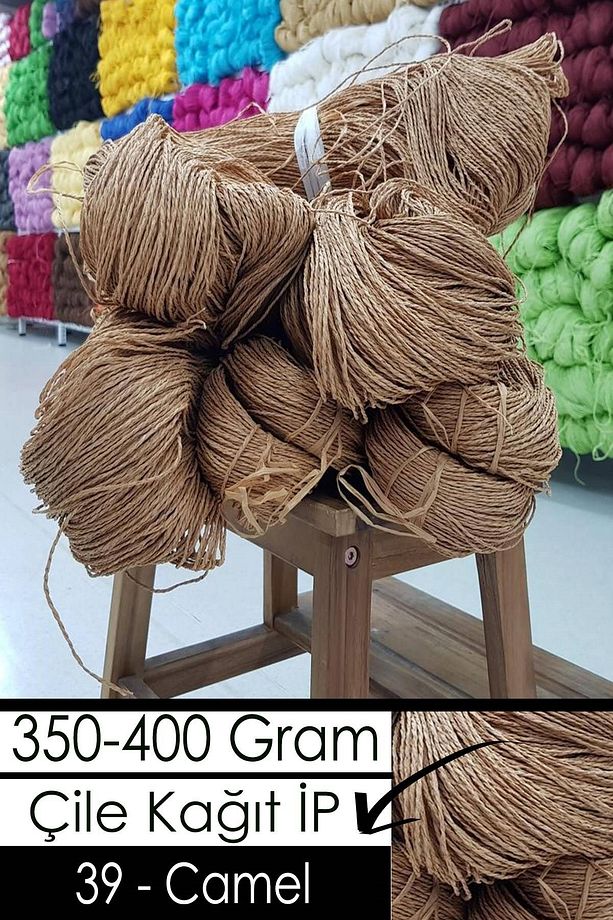 350-400 Gram Kağıt İplik - 39 - Camel - 1