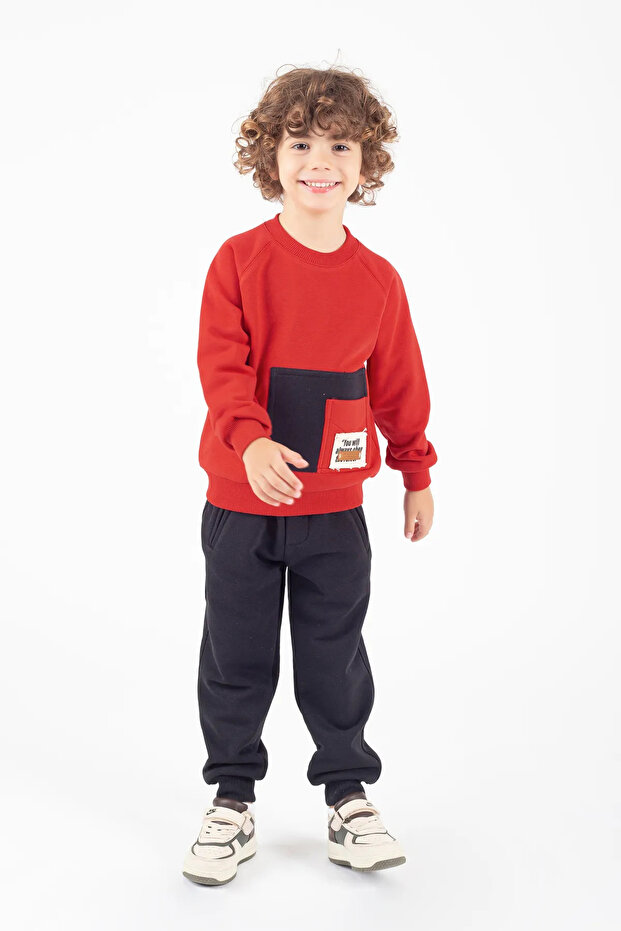 Pafim 4-13 Years Cotton Seasonal & Winter Boys Tracksuit Set Double Set