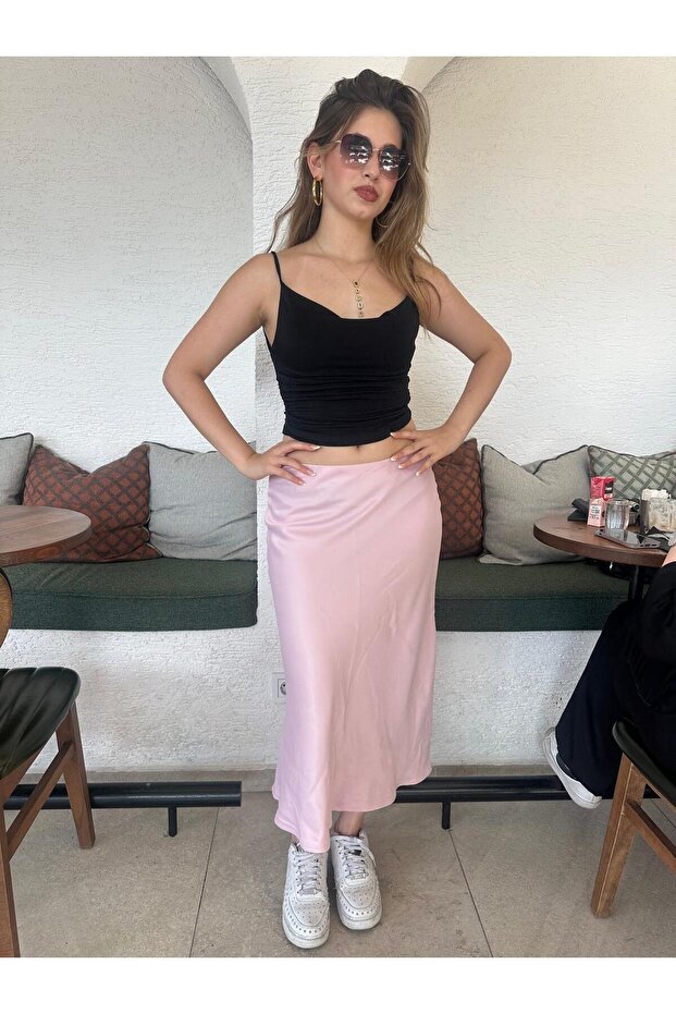 Pembe Saten Etek - 3