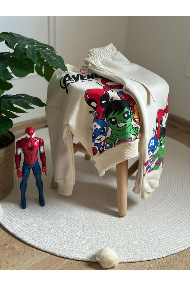 Avengers Figür Baskılı Eşofman Takımı - 3