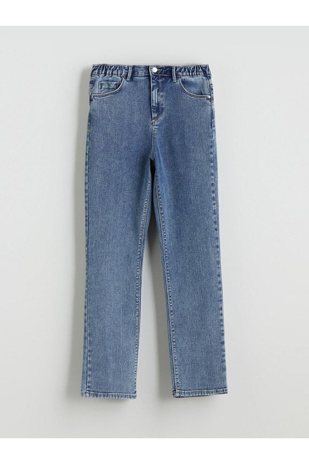 Slim Fit Women's Jean Trousers with Elastic Waist (W5)