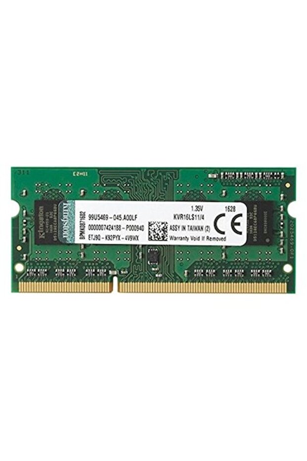 Notebook Memory Kingston, 4GB DDR3L, 1600MHz CL11 - 1