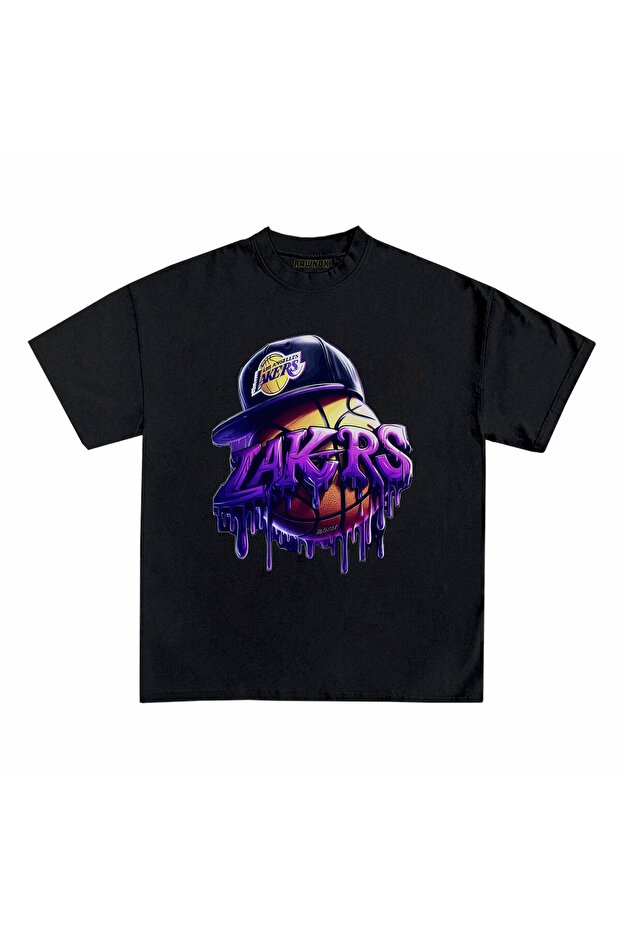 Loose Fit Unisex Lakers Design Printed Tshirt