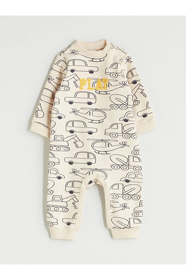 Lcw Baby Printed Baby Boy Snap Jumpsuit (W5)