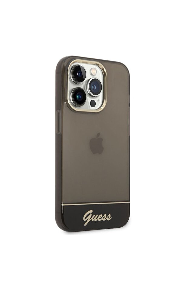 Camera Outline Translucent Protective Case for iPhone 14, Black - 3